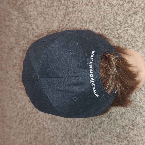 Nikon USA Embroidered Black Strapback Hat OS - Picture 4 of 8